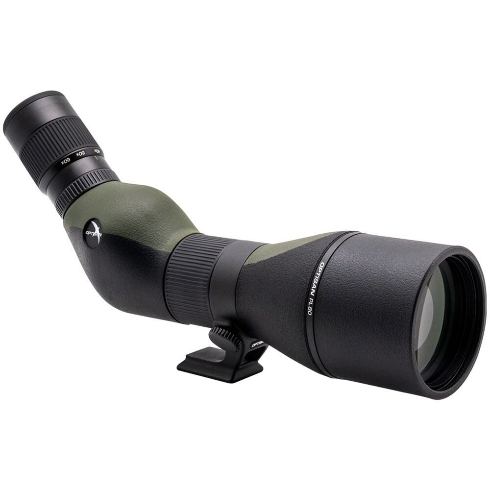 Optisan Telescopio Spotting Scope 15-60x80 PL ED Angled, Lente Hoya ED, Compacto 15.7""