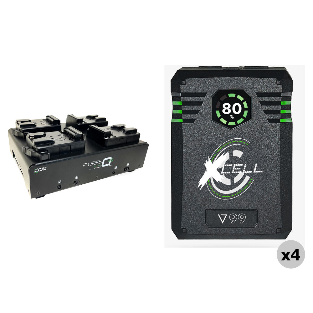 Core SWX Kit de Baterías Inteligentes XCell Micro de 4 Unidades con Cargador Cuádruple F