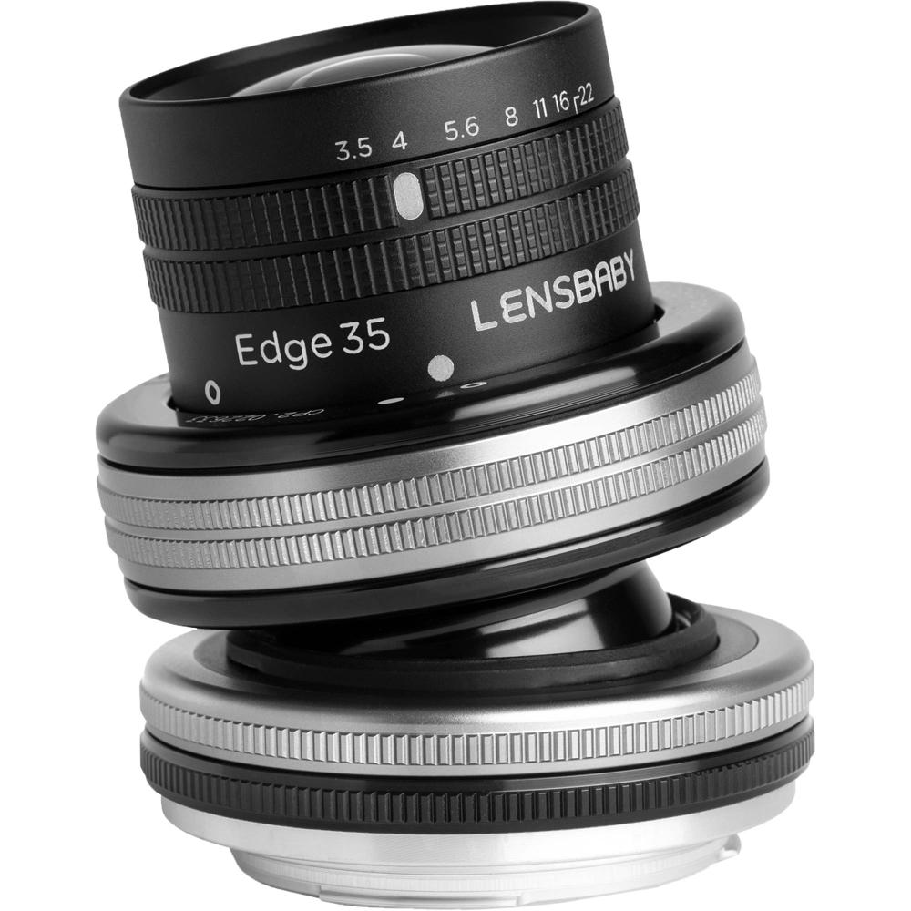 Lensbaby Composer Pro II con Óptica Edge 35 para Nikon F - Lente 35mm f/3.5, Cuerpo Metá