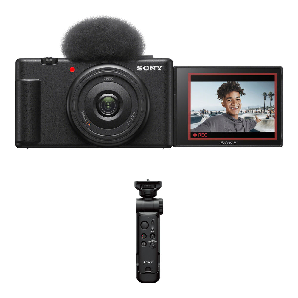 Sony ZV-1F Cámara Vlogging 20.1MP con Kit de Accesorios para Vlogger