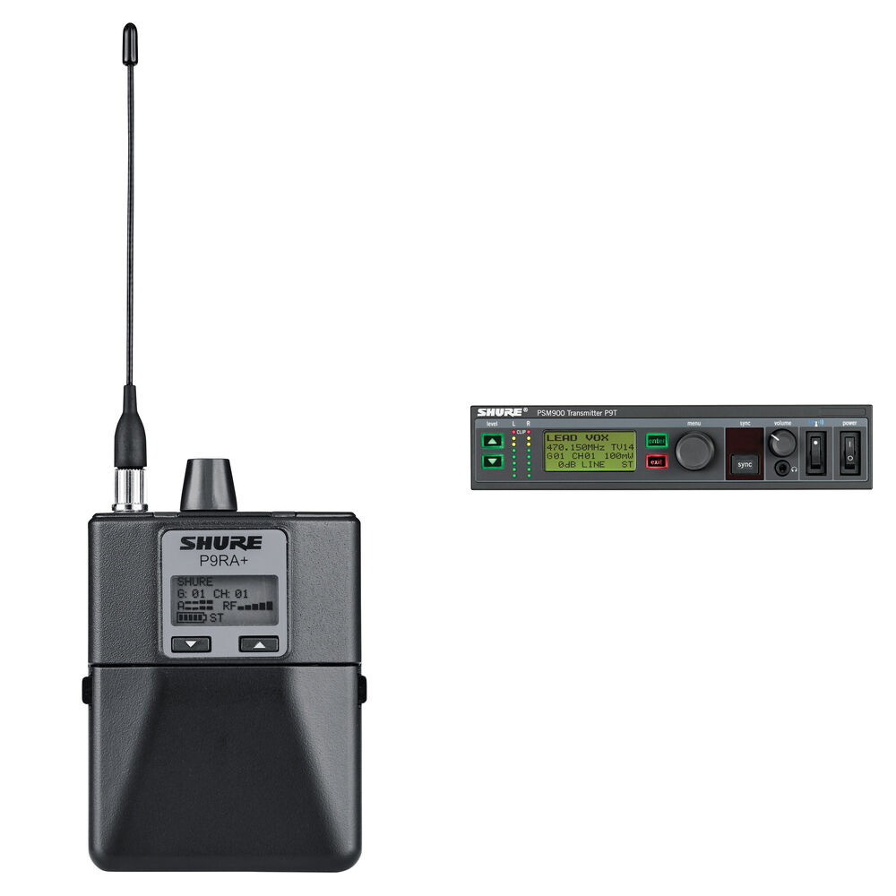Shure PSM900 Sistema de Monitoreo Personal UHF Kit (G7: 506 - 542 MHz) - Incluye Receptor