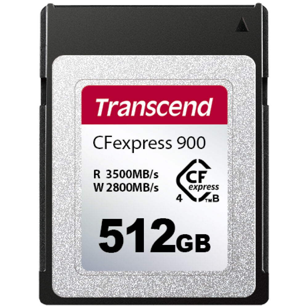 Transcend CFexpress 900 Type B 512GB - 3500 MB/s Lectura, 2800 MB/s Escritura, 3D NAND, AE