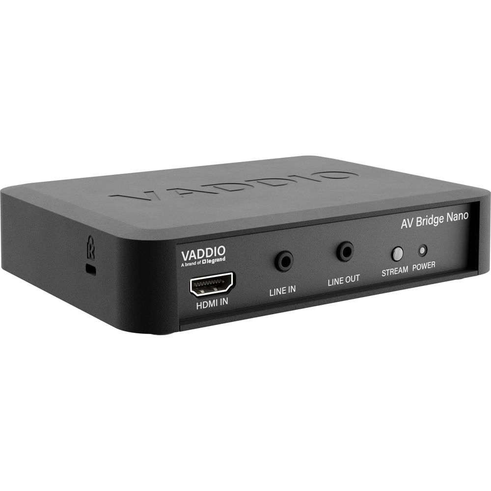 Vaddio AV Bridge Nano Convertidor HDMI a USB y IP - Streaming hasta 1080p60, USB 3.0, RJ45