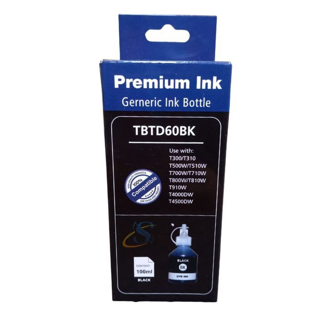Botella de Tinta Compatible Brother BTD60BK Negro