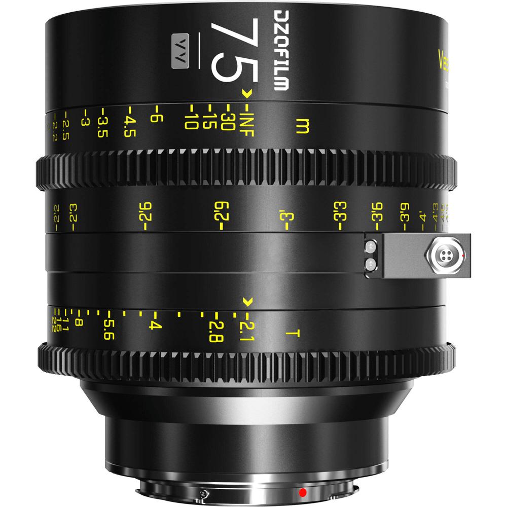 DZOFilm VESPID Cyber 75mm T2.1 Prime Lens - Montajes Intercambiables PL y EF, Cobertura Fu