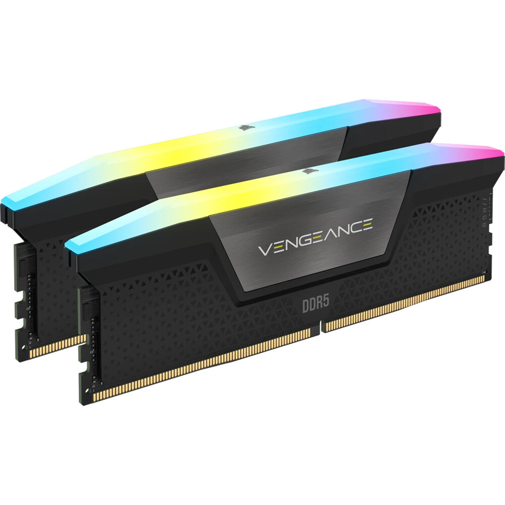 CORSAIR VENGEANCE RGB DDR5 32GB (2 x 16GB) 6000 MT/s DIMM Black