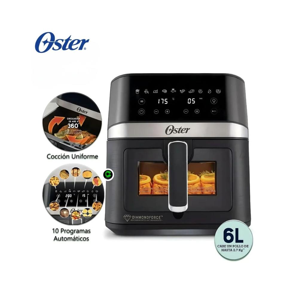 Freidora de Aire Digital Oster 6Litros CKSTAF60WDDF Con 10 Programas