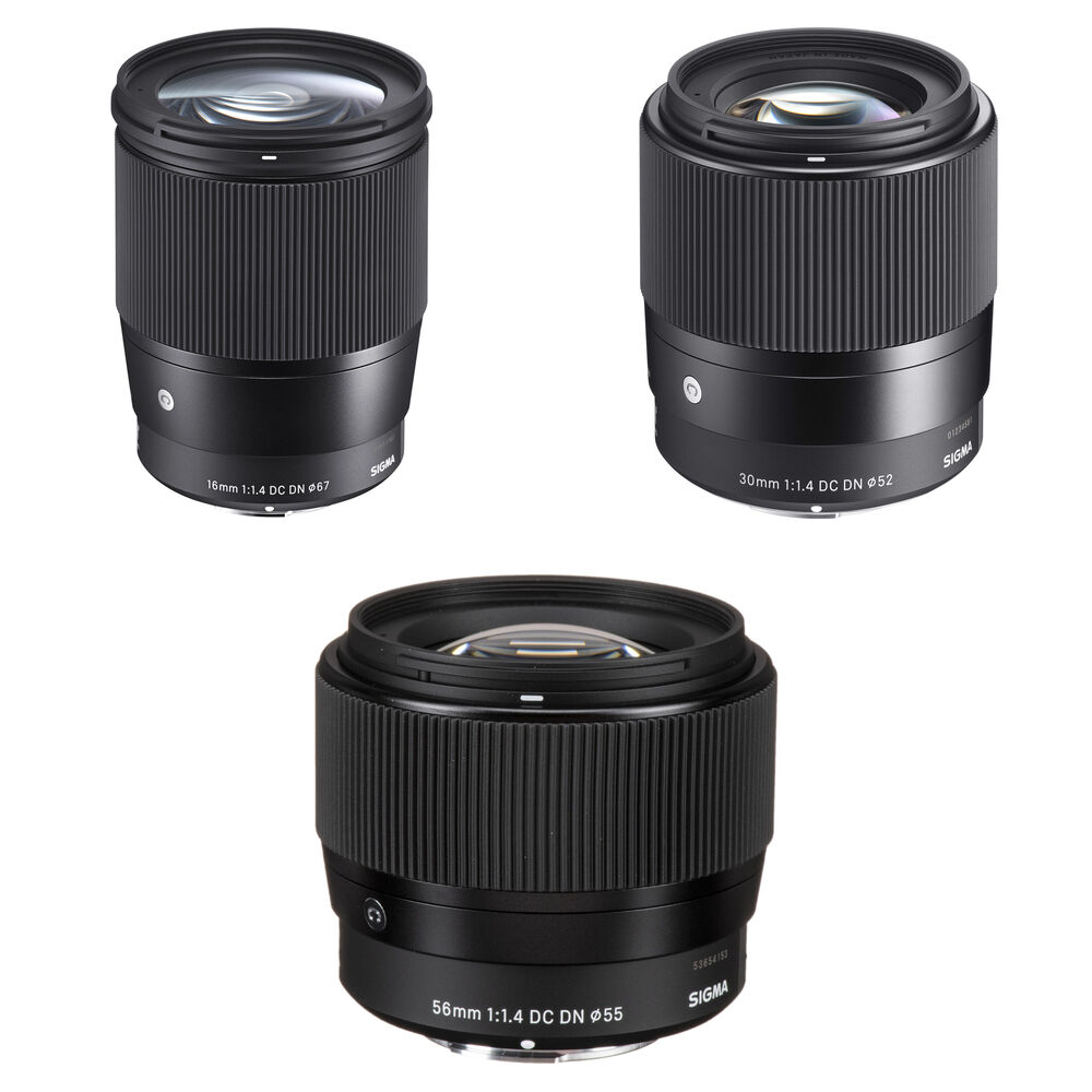 Sigma Kit de Lentes 16mm, 30mm y 56mm f/1.4 DC DN Contemporary para Micro Cuatro Tercios