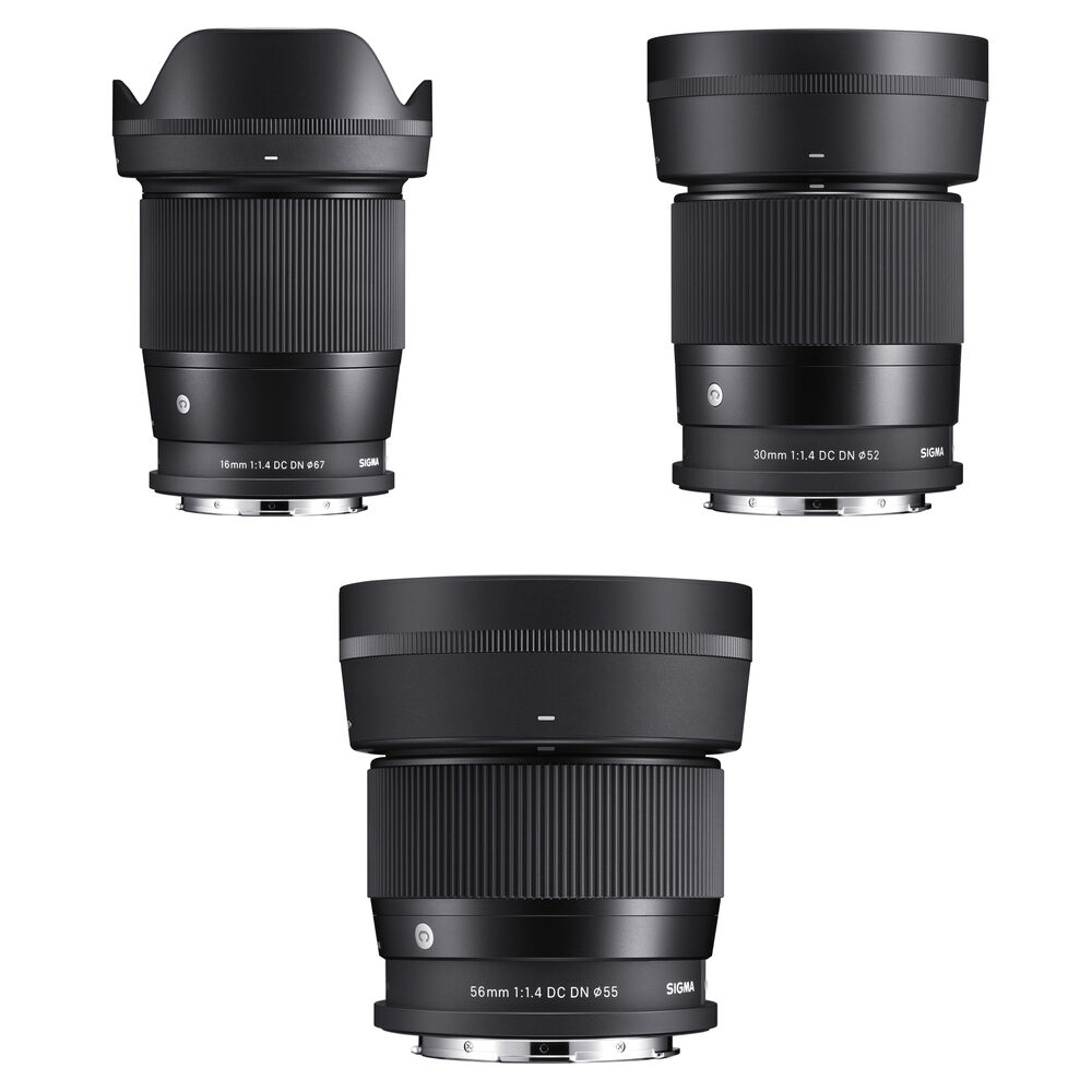Sigma Kit de Lentes 16mm, 30mm y 56mm f/1.4 DC DN Contemporary (Leica L)