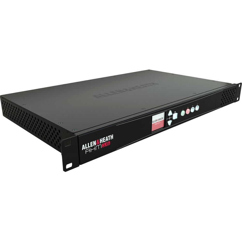 Allen & Heath AHM-16 Procesador de Matriz de Audio 16x16 con 8x8 I/O, 96 kHz FPGA, Herrami