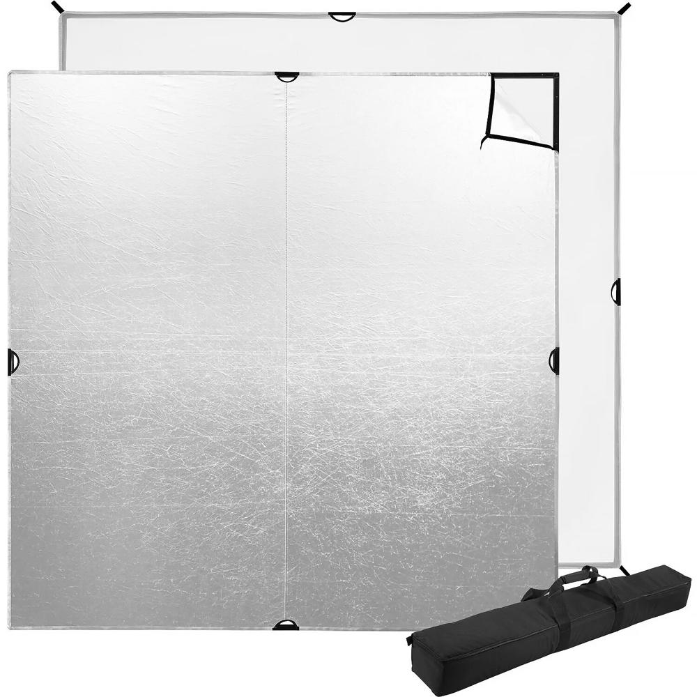 Westcott Kit Scrim Jim Cine 8x8' - Difusor 3/4 Stop y Tela Reversible Plateada/Blanca