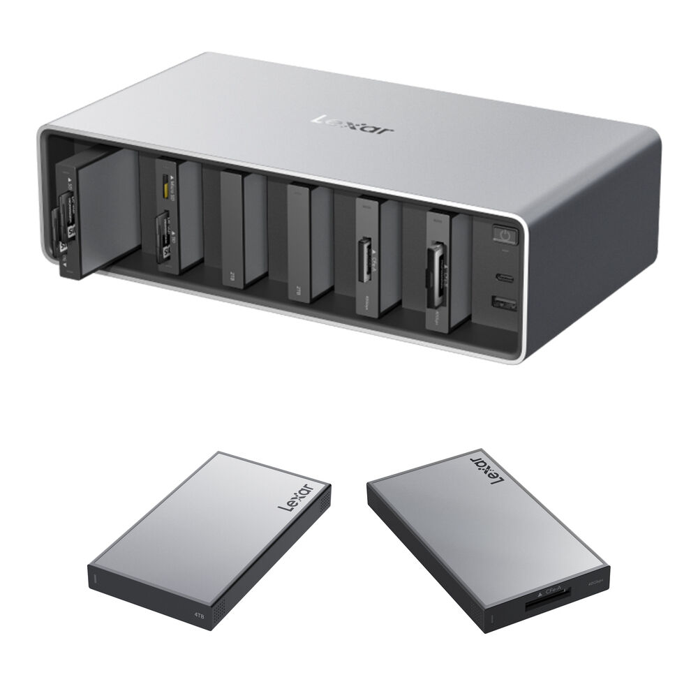 Lexar Estación de Acoplamiento Profesional Workflow con SSD Portátil de 4TB y Lector de