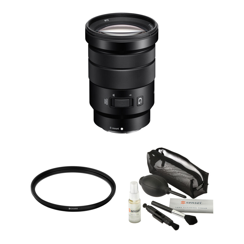 Sony E PZ 18-105mm f/4 G OSS - Lente E-Mount con Estabilización de Imagen y Filtro UV 72m
