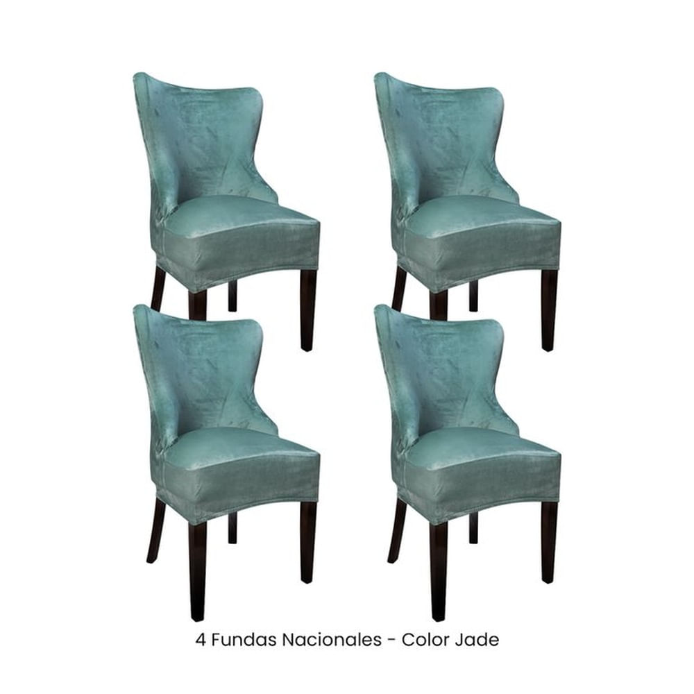 4 Fundas Nacionales de Terciopelo para Silla Princesa - Jade