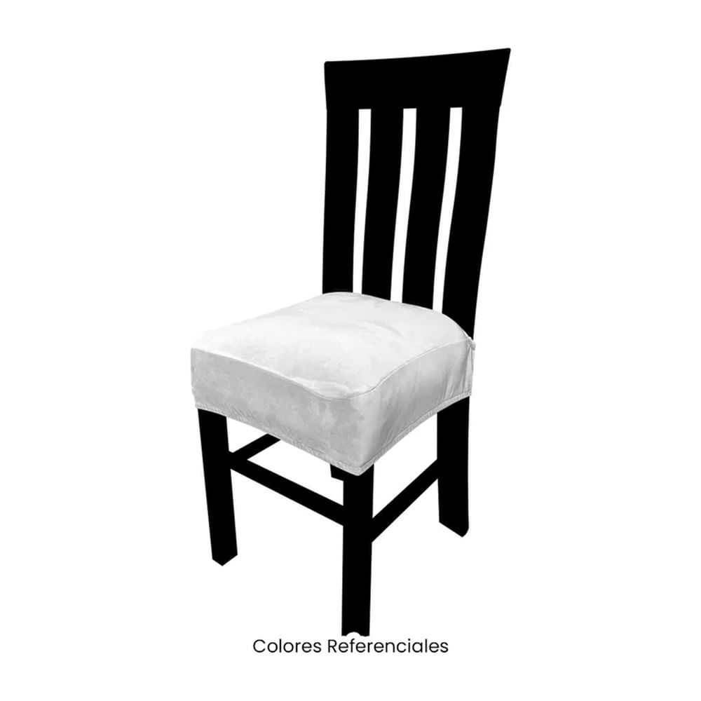 Funda de asiento para silla de comedor - PLATA