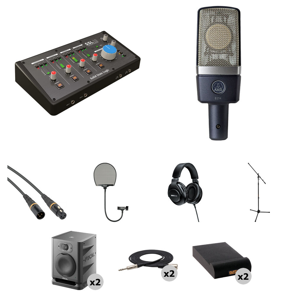 Solid State Logic SSL 12 Interfaz de Audio USB con Kit de Estudio en Casa