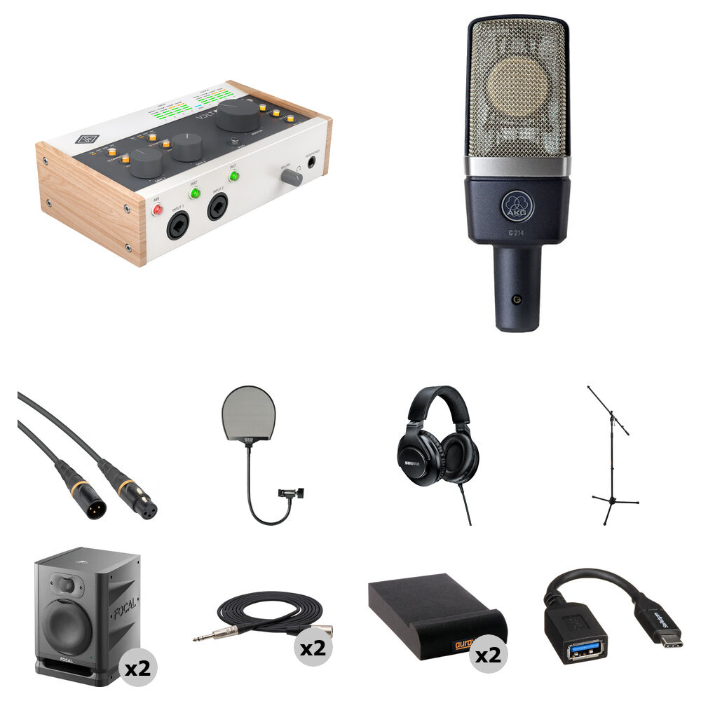 Universal Audio Volt 476 Interfaz de Audio/MIDI 4x4 USB-C con Kit de Estudio en Casa