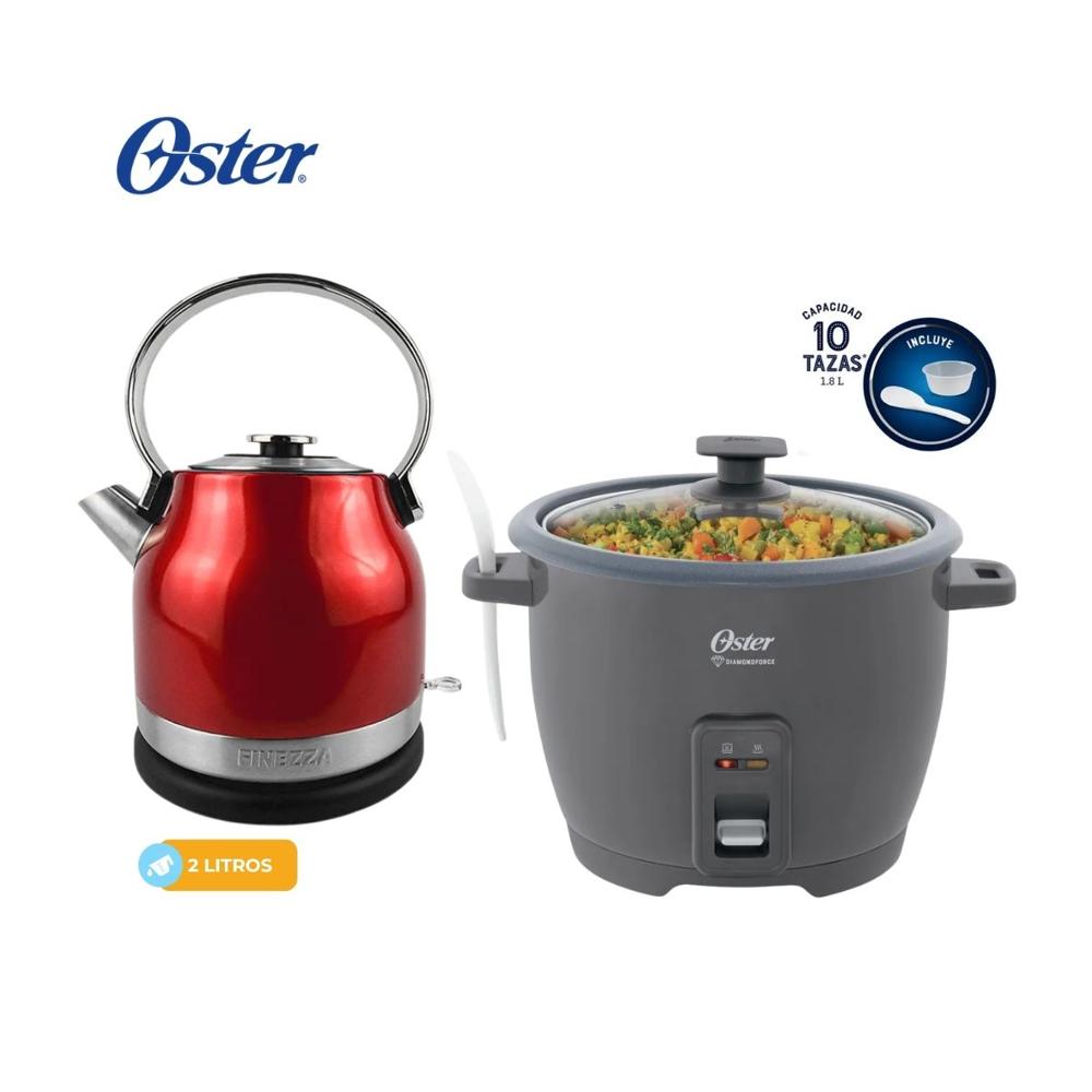 Combo Olla Arrocera 1.8 Litros - Hervidor de Acero Inoxidable 1.7 Litros