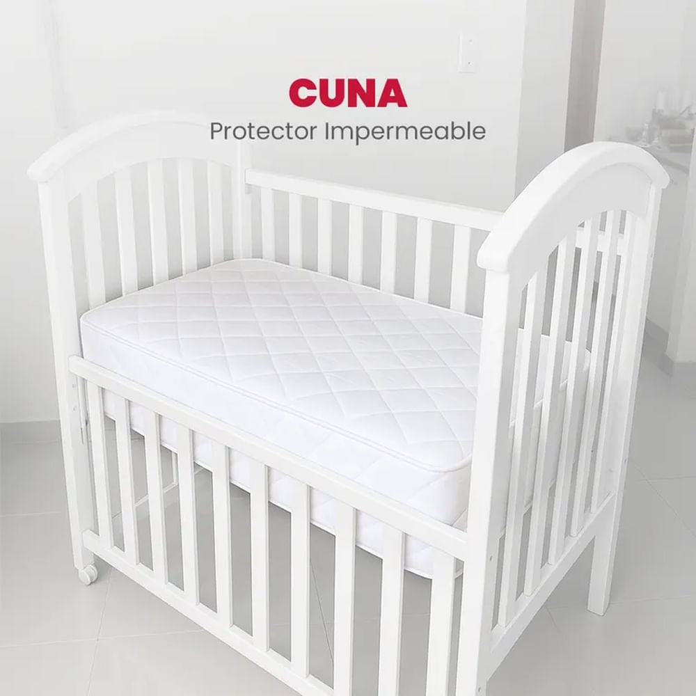 Protector Colchón Cuna 100% Hipoalergénico Infantil Perú Viure Blanco