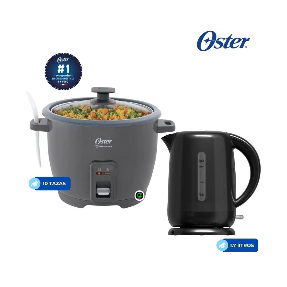 Combo Oster Arrocera CKSTRCB10DFSKE 10 Tazas - Hervidor 1.7 Litros