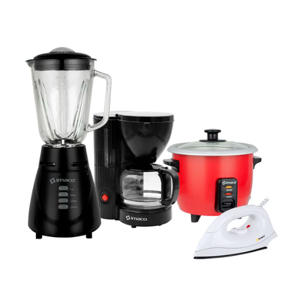 Combo Licuadora Imaco Arrocera Cafetera Plancha