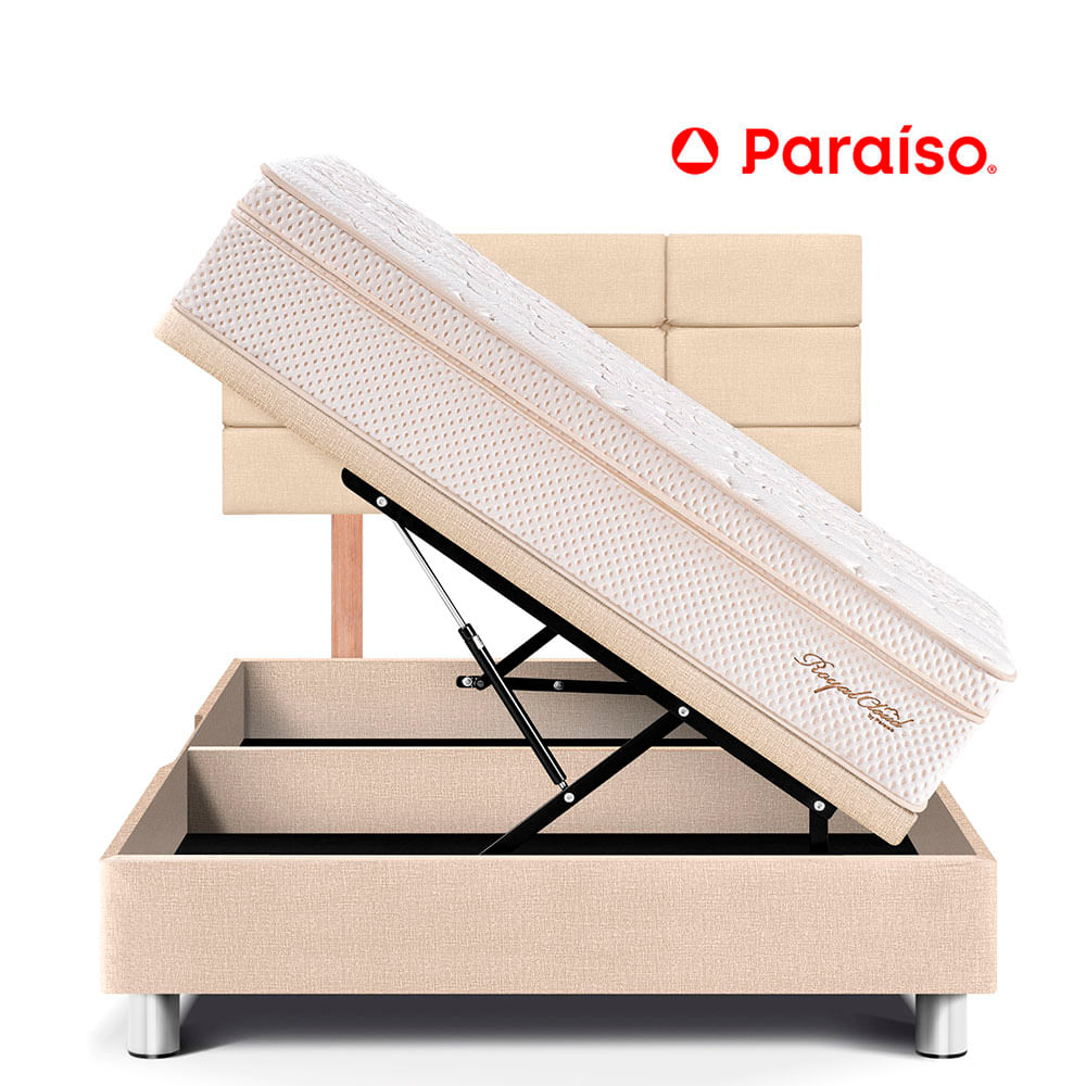 Dormitorio Boxet Blocks Royal Cloud 1.5 Plazas Champagne