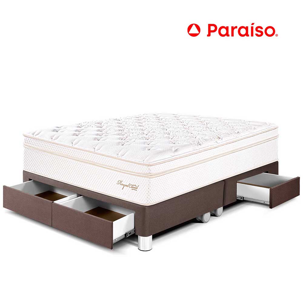 Cama Royal Cloud Cajones Queen Chocolate