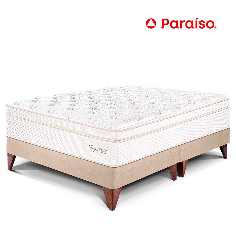 Cama Europea Royal Cloud Queen Champagne