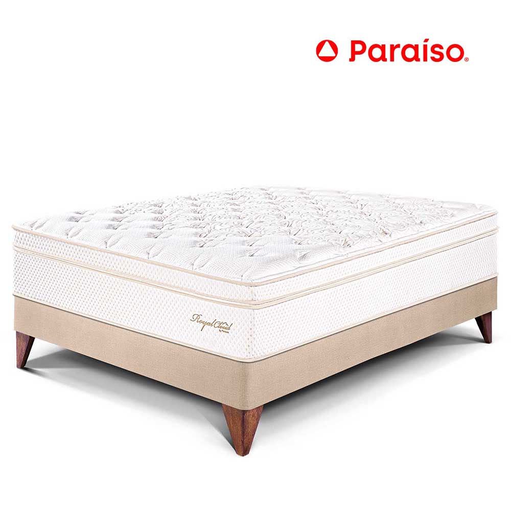 Cama Europea Royal Cloud 1.5 Plazas Champagne
