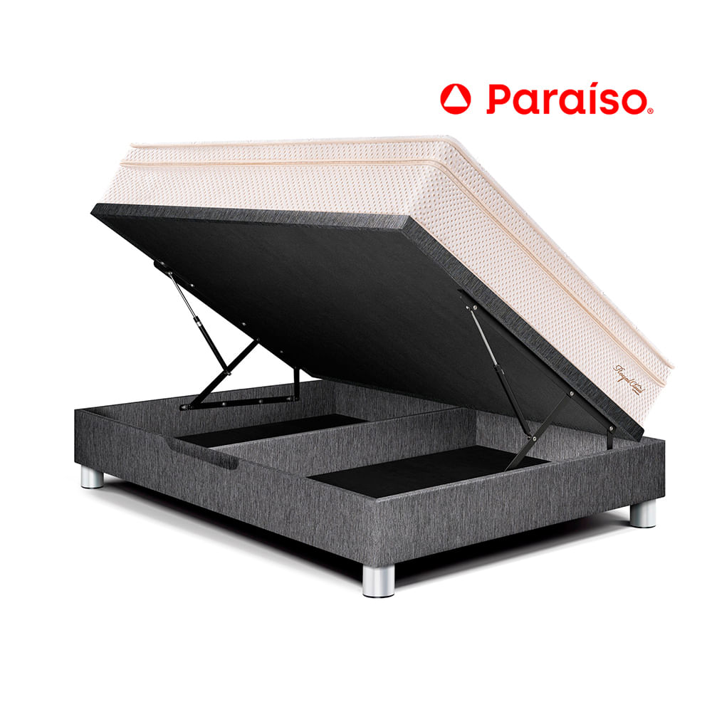 Cama Boxet Royal Cloud 2 Plazas Gris