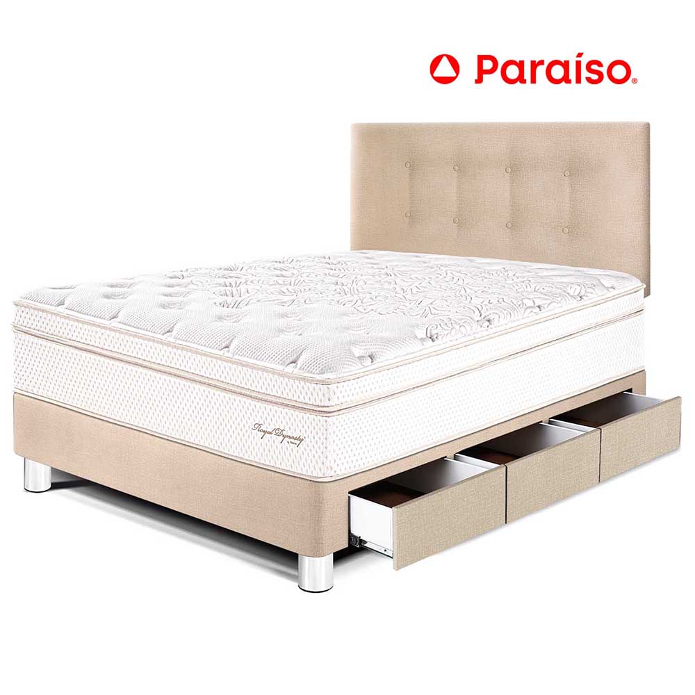 Dormitorio Royal Dynasty con Cajones 1.5 Plazas Champagne