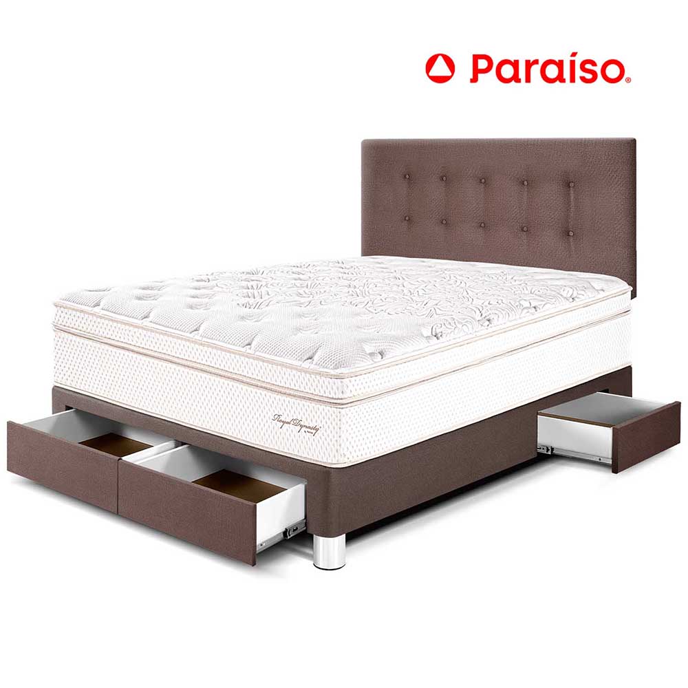 Dormitorio Royal Dynasty Cajones 2 Plazas Chocolate