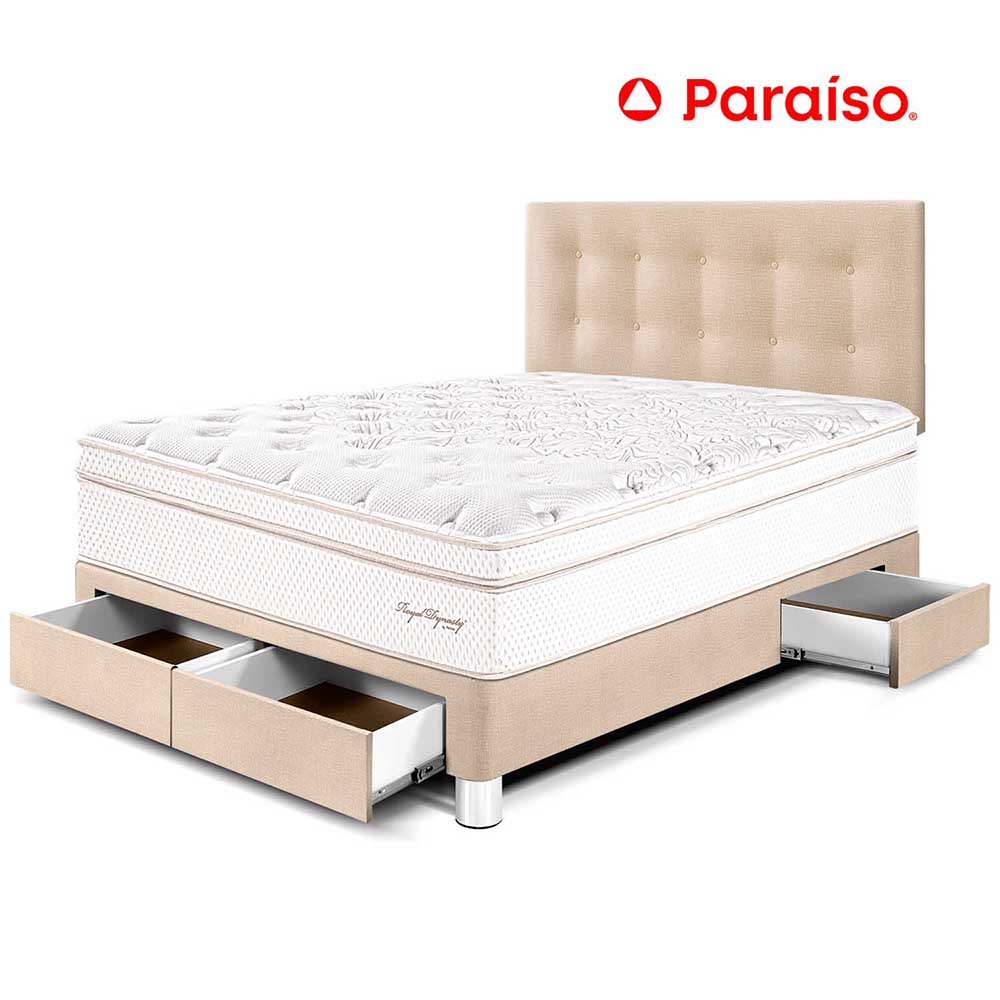 Dormitorio Royal Dynasty con Cajones 2 Plazas Champagne