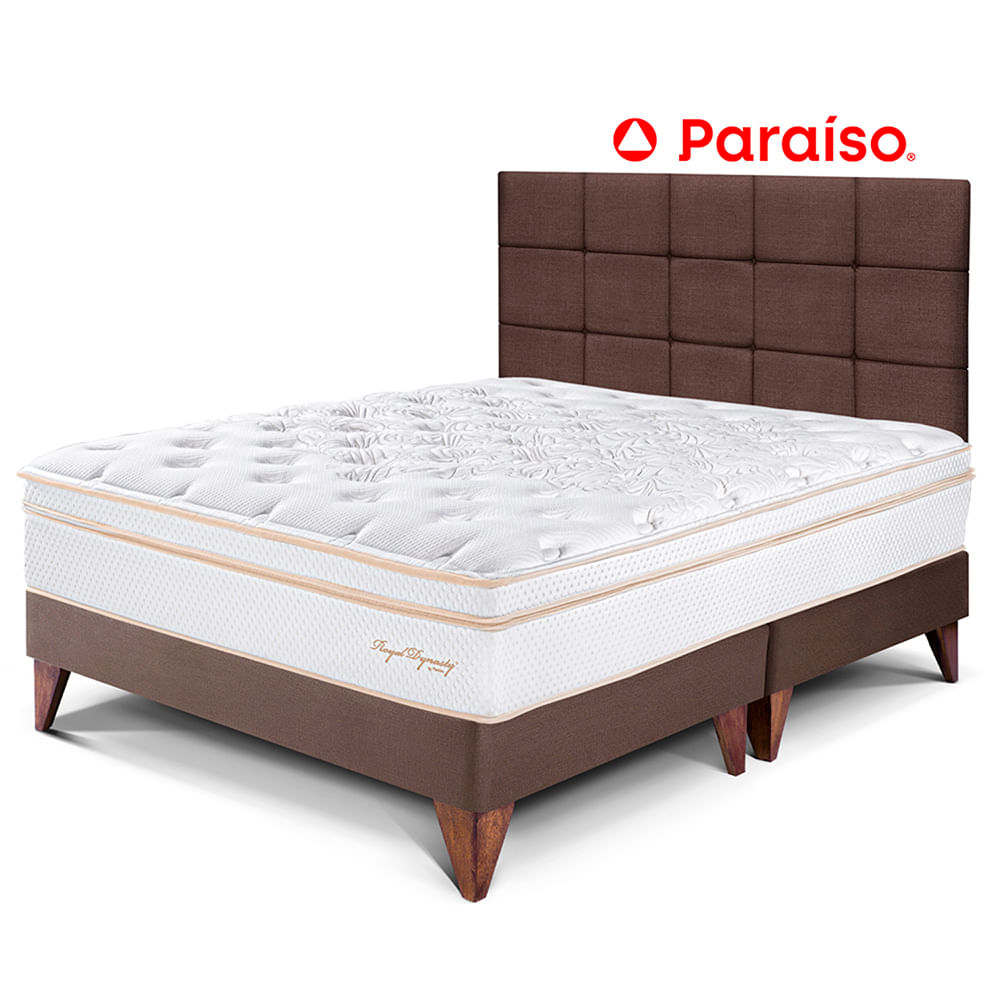 Dormitorio Europeo Royal Dynasty Queen y Cabecera Blocks Chocolate