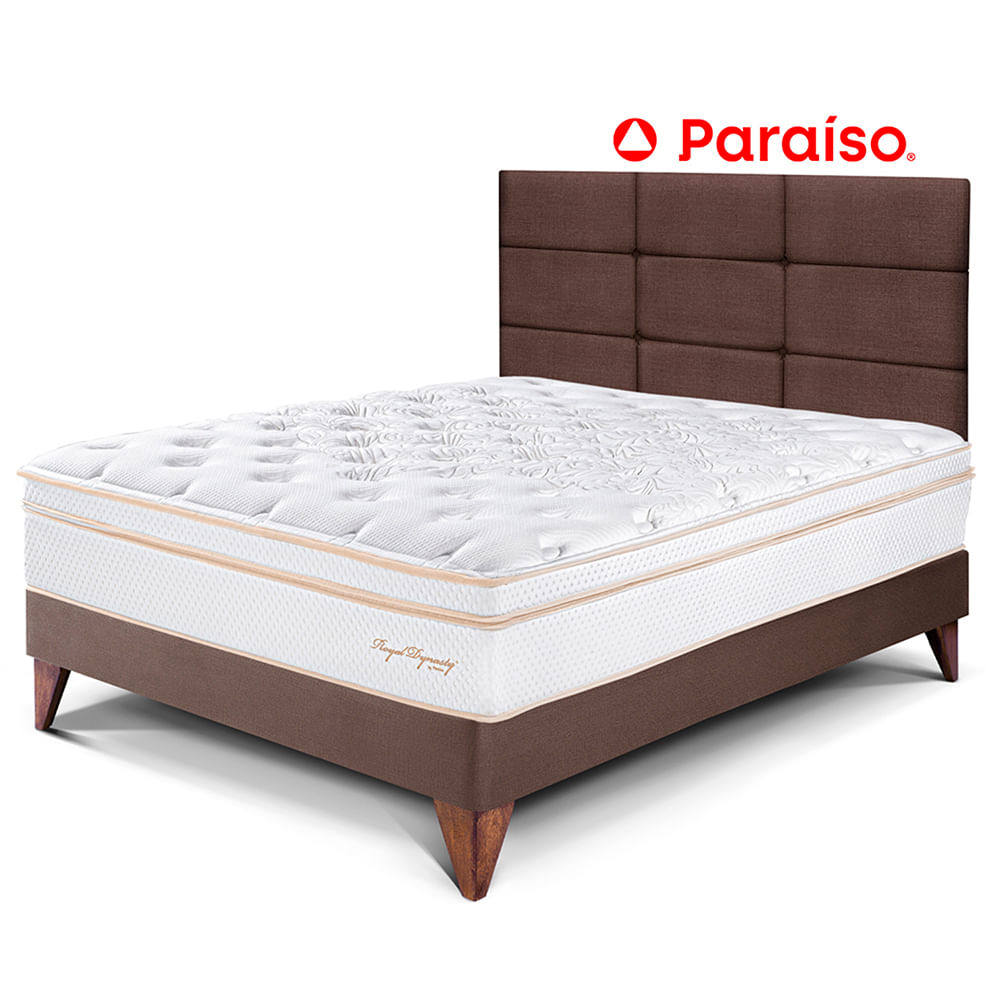 Dormitorio Europeo Royal Dynasty 1.5 Plazas y Cabecera Blocks Chocolate