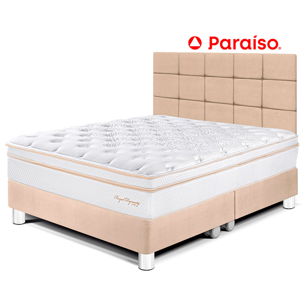 Dormitorio Royal Dynasty Queen con Cabecera Blocks Champagne