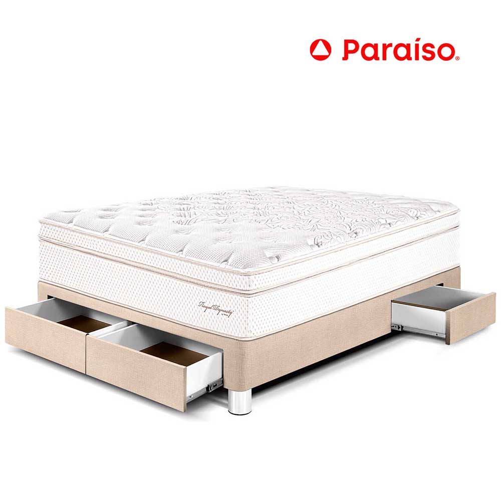 Cama Royal Dynasty Cajones 2 Plazas Champagne