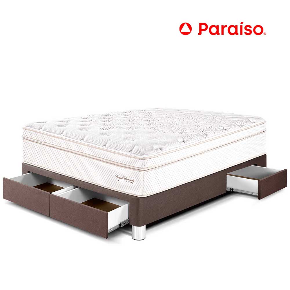 Cama Royal Dynasty Cajones 2 Plazas Chocolate