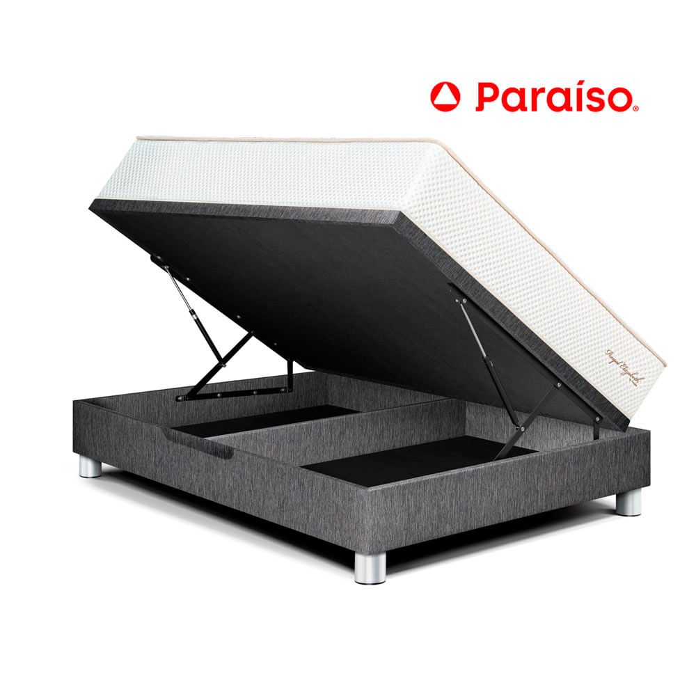 Cama Boxet Royal Elizabeth 1.5 Plazas Gris