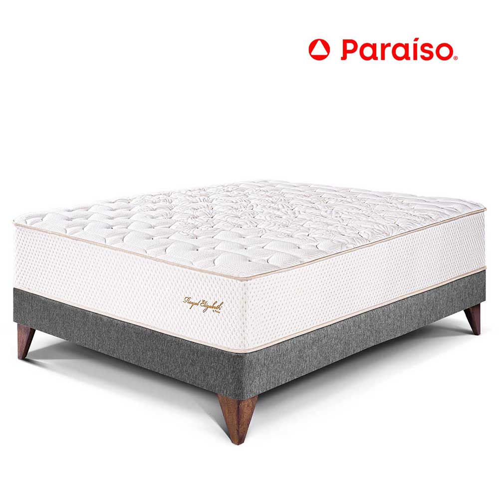 Cama Europea Royal Elizabeth Gris 1.5 Plazas