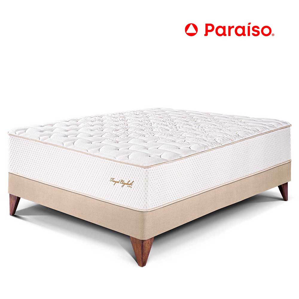 Cama Europea Royal Elizabeth 2 Plazas Champagne
