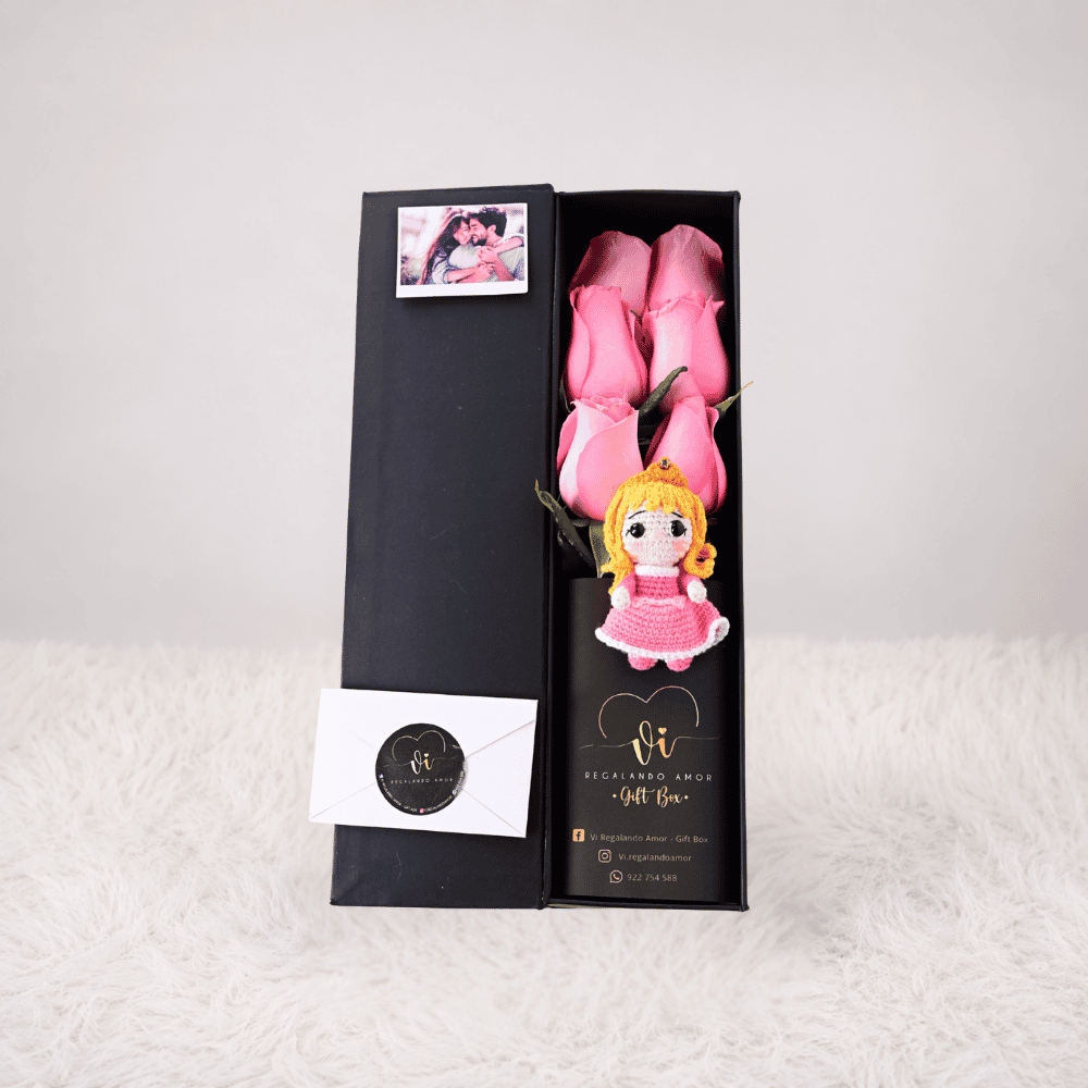 Box Luxury Rosas Rosadas - Aurora