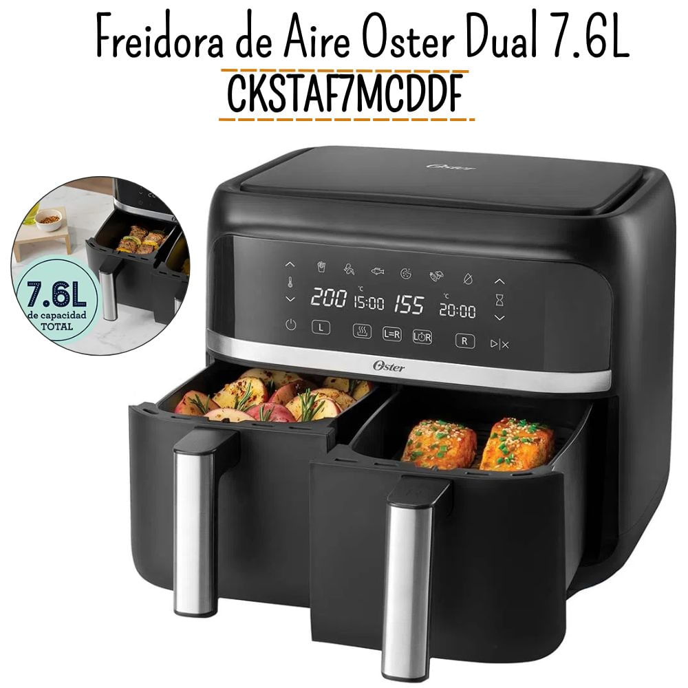 Freidora de Aire Dual Oster 7.6LT
