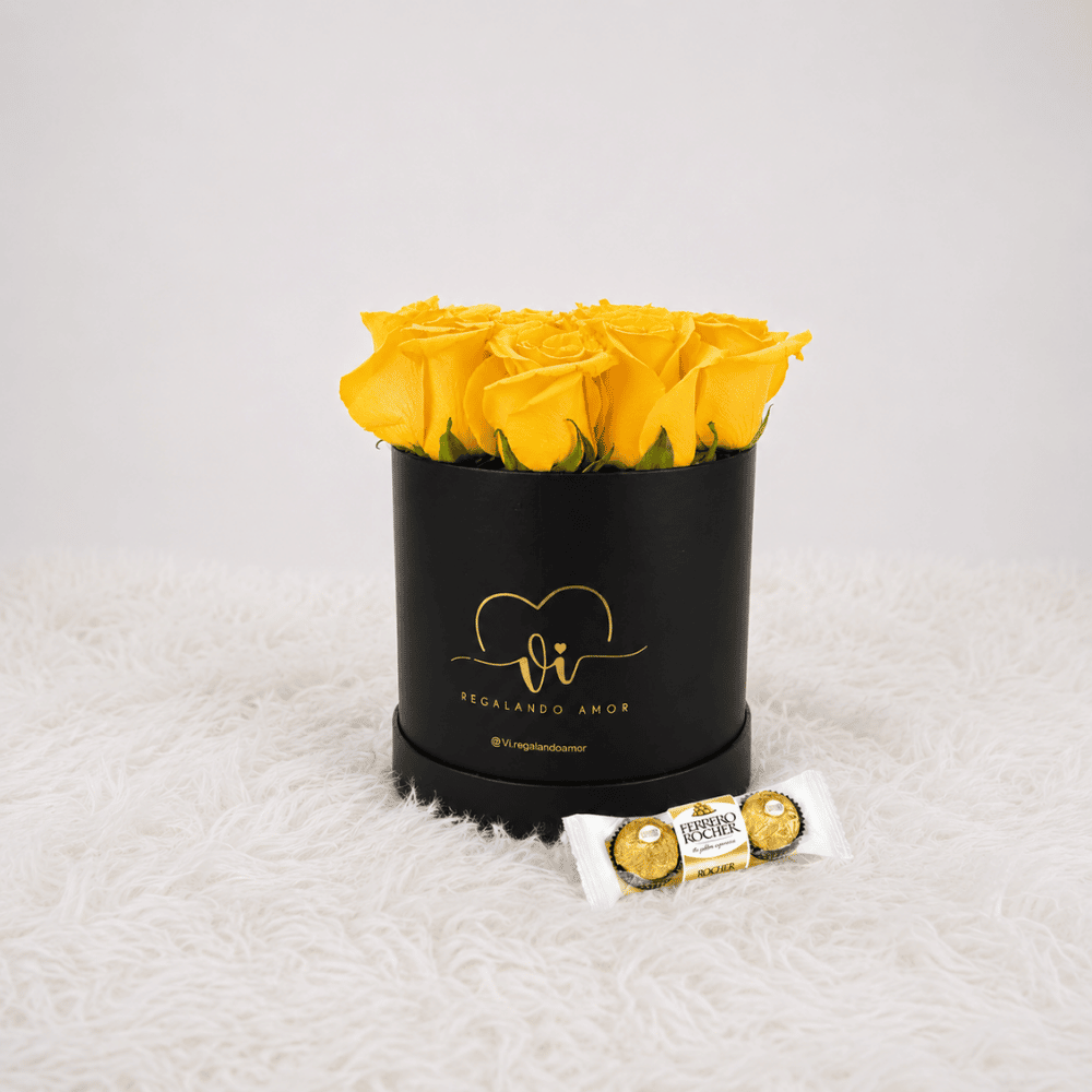 Box dual - Box clasico rosas amarillas - Chocolate 3 und