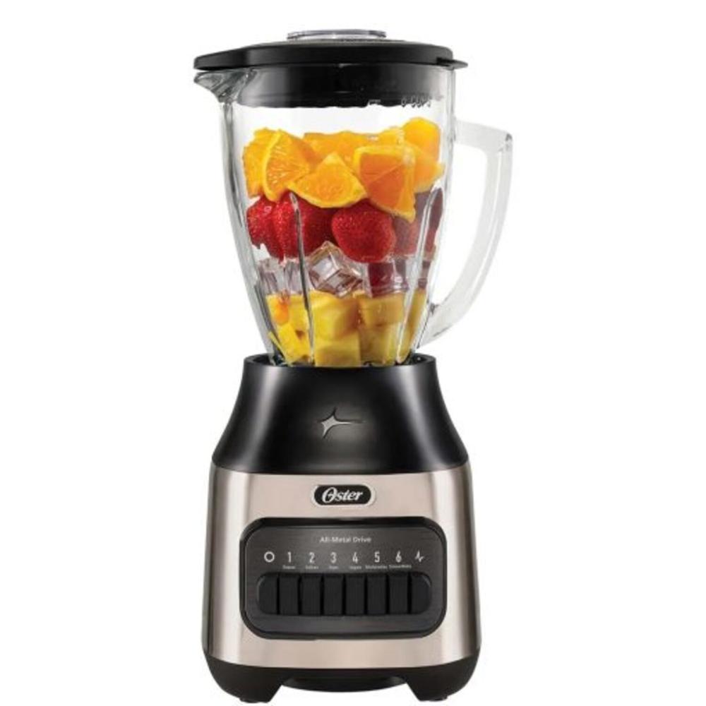 Licuadora con vaso de vidrio y 6 velocidades Oster BLSTPEG-NPB