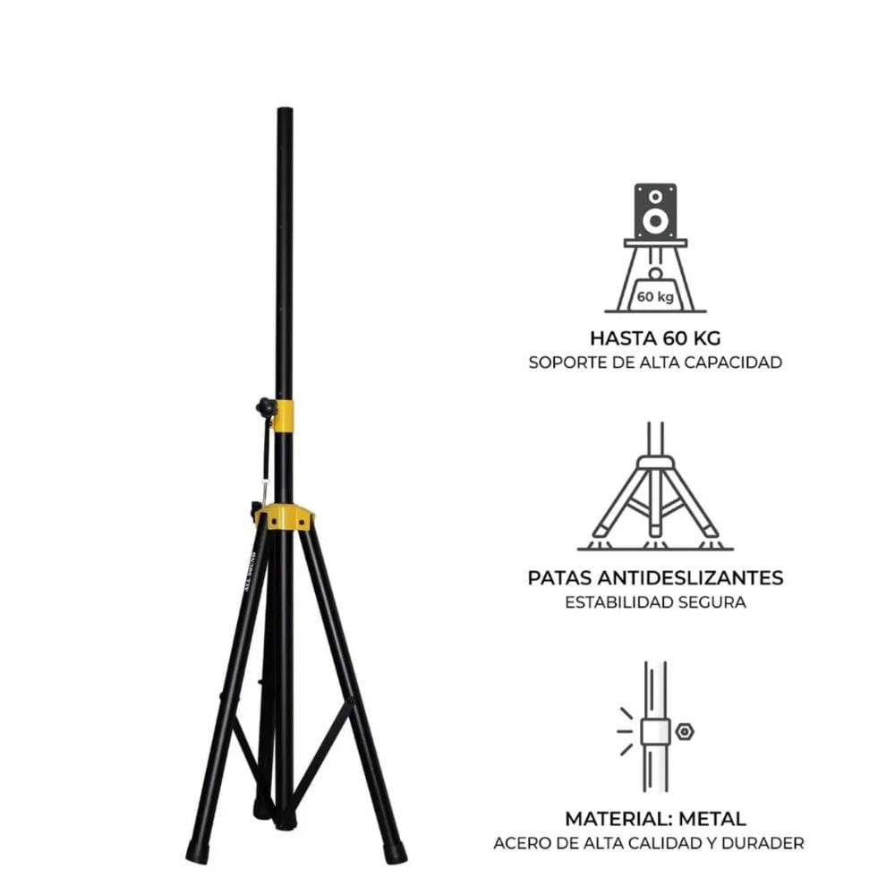 Pedestal para Parlante ALL SOUND SC-M57A  de Metal Resistente Hasta 60kg Amarillo