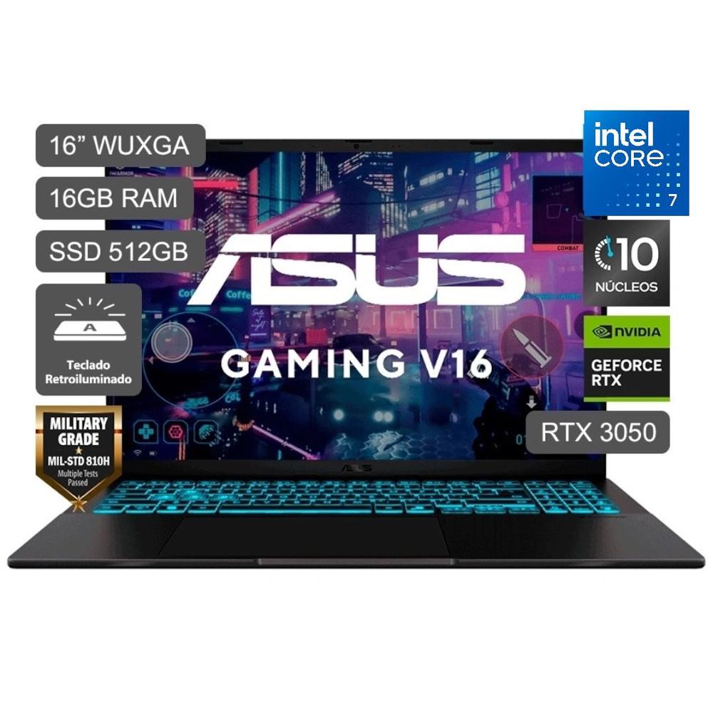 Laptop Gamer Asus Core 7 RTX3050 6GB 16GB RAM 512GB SSD Win11 - V3607VJ-RP096W