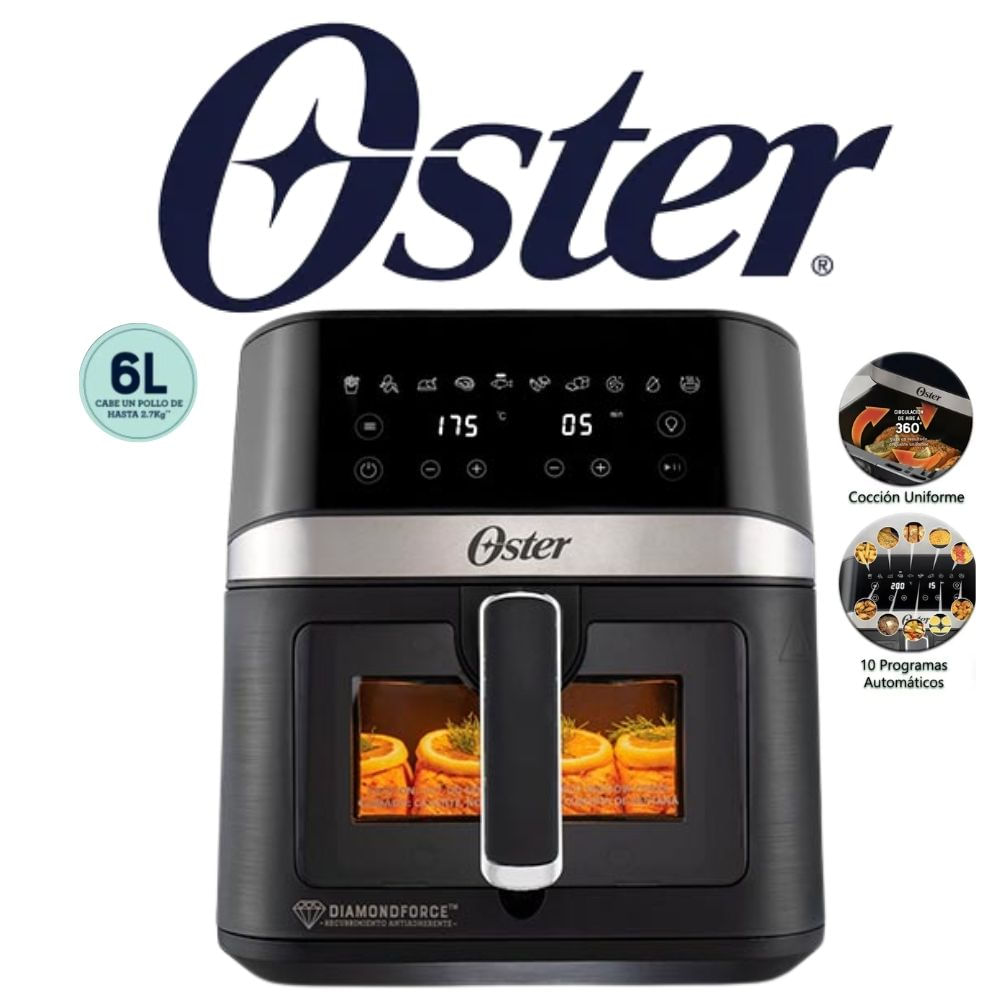 FREIDORA DE AIRE OSTER 6LT DIGITAL COLOR NEGRO MOD CKSTAF60WDDF-053