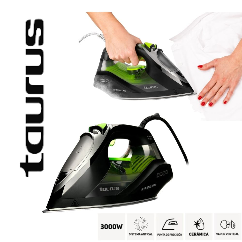 PLANCHA TAURUS VAPORERA SPRAY MOD ECO 3000