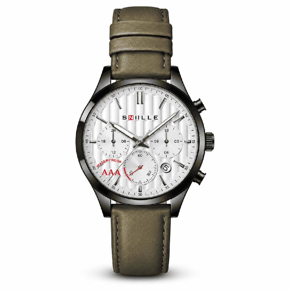 Reloj SNILLE Hombre Verde Resistente al Agua Quartz Ejecutivo Premium